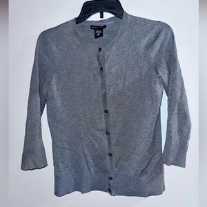 New York & Company Gray Button-Up Women's Cardigan Sweater